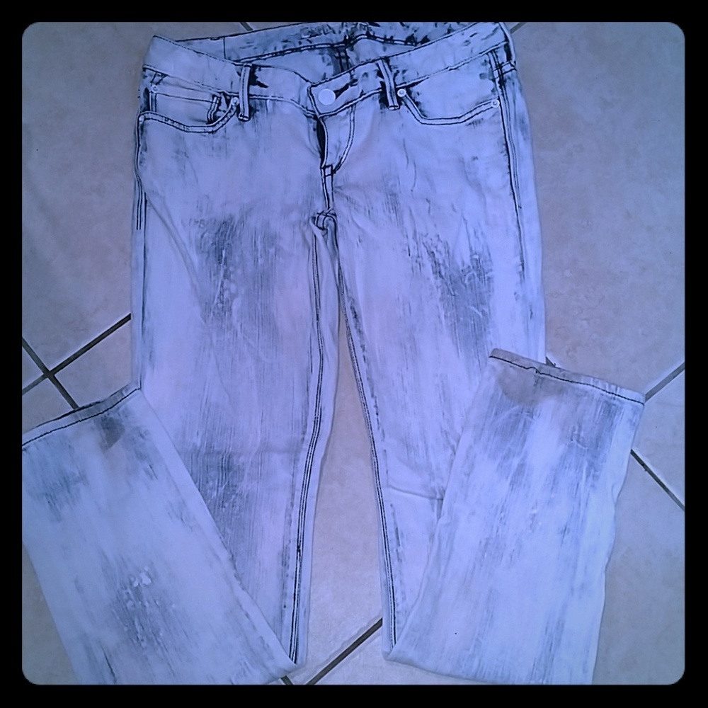 Express Acid Wash Skinny Jeans
